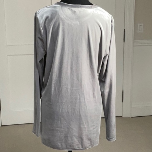 RALPH LAUREN Velour Henley Top - Picture 2 of 6